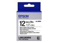 Epson LabelWorks LK-4WBW - etiketttejp - 1 kassett(er) - Rulle (1,2 cm x 9 m) C53S654016