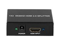 MicroConnect HDMI 4K Splitter 1 to 2 Ultra Slim - video/audiosplitter - 2 portar MC-HMSP102S