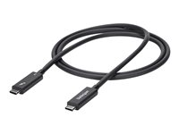 StarTech.com Active 40Gbps Thunderbolt 3 Cable - 3.3ft/1m - Black - 5k 60Hz/4k 60Hz - Certified TB3 Charger Cord w/ 100W Power Delivery (TBLT3MM1MA) - Thunderbolt-kabel - 24 pin USB-C till 24 pin USB-C - 1 m TBLT3MM1MA