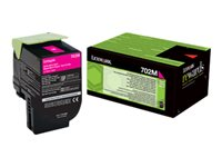 Lexmark 702M - Magenta - original - tonerkassett LCCP, LRP - för Lexmark CS310dn, CS310n, CS410dn, CS410dtn, CS410n, CS510de, CS510dte 70C20M0