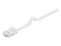 MicroConnect nätverkskabel - 15 m - vit V-UTP615W-FLAT