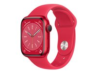 Apple Watch Series 8 (GPS) (PRODUCT) RED - röd aluminium - smart klocka med sportband - röd - 32 GB MNP73KS/A