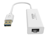 Vision TC-USBETH - nätverksadapter - USB 3.0 - Gigabit Ethernet x 1 TC-USBETH