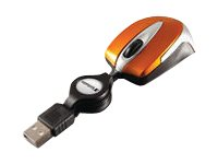 Verbatim Go Mini Optical Travel Mouse - mus - USB - vulkanorange 49023