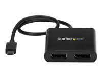 StarTech.com USB-C till DisplayPort-flerskärmsadapter - MST-hubb med 2 portar - DisplayPort-adapter - 24 pin USB-C till DisplayPort - 38.6 m MSTCDP122DP