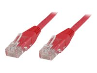 MicroConnect nätverkskabel - 50 cm - röd UTP5005R