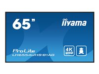 iiyama ProLite LH6554UHS-B1AG 65" Klass (64.5" visbar) LED-bakgrundsbelyst LCD-skärm - 4K - för digital skyltning LH6554UHS-B1AG