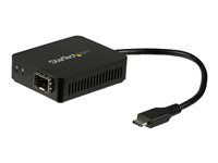 StarTech.com USB-C till fiberoptik-omvandlare - Öppen SFP - nätverksadapter - USB-C - 1000Base-LX/1000Base-SX x 1 US1GC30SFP