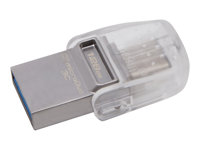 Kingston DataTraveler microDuo 3C - USB flash-enhet - 128 GB DTDUO3C/128GB