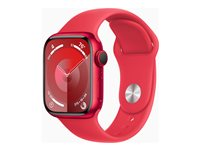 Apple Watch Series 9 (GPS + Cellular) (PRODUCT) RED - röd aluminium - smart klocka med sportband - röd - 64 GB MRY83KS/A