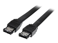 StarTech.com Shielded External eSATA Cable - eSATA cable - Serial ATA 150 - eSATA (M) to eSATA (M) - 3 ft - black - ESATA3 - eSATA-kabel - 91 cm ESATA3