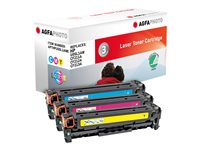 AgfaPhoto - 3-pack - gul, cyan, magenta - kompatibel - tonerkassett (alternativ för: Canon 731C, Canon 731M, Canon 731Y, HP 131A, HP CF211A, HP CF212A, HP CF213A, HP U0SL1AM) - för Canon i-SENSYS MF623, MF628, MF8230, MF8280; HP LaserJet Pro 200 M251, 200 M276, MFP M276 APTHPU0SL1AME