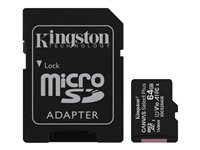 Kingston Canvas Select Plus - flash-minneskort - 64 GB - mikroSDXC UHS-I SDCS2/64GB-2P1A