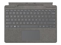 Microsoft Surface Pro Signature Keyboard - tangentbord - med pekplatta, accelerometer, Förvarings- och laddningsfack för Surface Slim Pen 2 - platina 8XB-00065