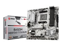 MSI B450M MORTAR TITANIUM - moderkort - micro ATX - Socket AM4 - AMD B450 B450M MORTAR TITANIUM