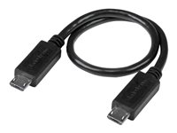 StarTech.com 8in Micro USB to Micro USB Cable - Male to Male - Micro USB OTG Cable for Your Mobile Device (UUUSBOTG8IN) - USB-kabel - mikro-USB typ B till mikro-USB typ B - 20.32 cm UUUSBOTG8IN