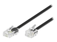 MicroConnect Modular - nätverkskabel - 2 m - svart MPK452S