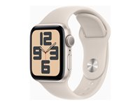 Apple Watch SE (GPS) 2a generation - star white - smart klocka med sportband - star white - 32 GB MR9U3KS/A