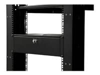 StarTech.com 3U 9in Deep RackMount Locking Storage Drawer - Rack storage drawer - black - 3U - 19" - SH39LK - racklåda - 3U SH39LK