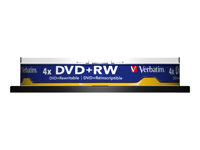 Verbatim - DVD+RW x 10 - 4.7 GB - lagringsmedier 43488