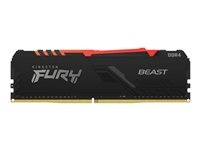 Kingston FURY Beast RGB - DDR4 - sats - 16 GB: 2 x 8 GB - DIMM 288-pin - 3600 MHz / PC4-28800 - ej buffrad KF436C17BBAK2/16