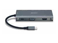 LINDY USB 3.1 Type C Multi-Port Converter - dockningsstation - USB-C - VGA, HDMI - 1GbE 43278