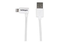 StarTech.com Angled Lightning to USB Cable - 2m (6ft) - White - Apple MFi Certified (USBLT2MWR) - Lightning-kabel - Lightning / USB - 2 m USBLT2MWR