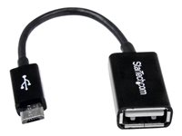 StarTech.com 12 cm Micro USB till USB OTG-värdadapter (på-språng) M/F - USB-adapter - USB till mikro-USB typ B - 12.7 cm UUSBOTG