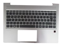 HP - ersättningstangentbord för bärbar dator - med ClickPad - med övre skydd L65224-DH1
