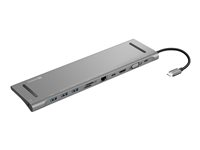 Sandberg USB-C 10-in-1 Docking Station - dockningsstation - USB-C - HDMI, VGA - 1GbE 136-31