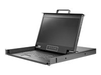 StarTech.com Rackmonterad KVM-konsol HD 1080p - 1-ports VGA KVM med 17-tums LCD-skärm för serverrack - 1U LCD KVM-låda med kablar och hårdvara - USB-support - 50.000 MTBF - KVM-konsol - Full HD (1080p) - 17.3" RKCONS17HD