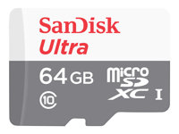 SanDisk Ultra - flash-minneskort - 64 GB - mikroSDXC UHS-I SDSQUNS-064G-GN3MN