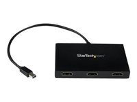 StarTech.com 3-ports multi-bildskärmsadapter - Mini DisplayPort till HDMI MST-hubb - Tredubbel 1080p eller dubbel 4K 30 Hz - Video-splitter för utökat skrivbordsläge endast i Windows stationära datorer - mDP 1.2 till 3x HDMI - video/audiosplitter - 3 portar MSTMDP123HD