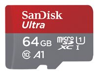 SanDisk Ultra - flash-minneskort - 64 GB - mikroSDXC UHS-I SDSQUAB-064G-GN6FA