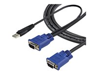 StarTech.com 10 ft Ultra Thin USB VGA 2-in-1 KVM Cable - VGA KVM Cable - USB KVM Cable - KVM Switch Cable (SVECONUS10) - video/USB-kabel - 3.05 m SVECONUS10