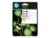 HP 924 - 4-pack - svart, gul, cyan, magenta - original - Officejet - bläckpatron 6C3Z1NE#301