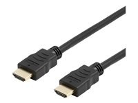 DELTACO HDMI-1030D-FLEX - HDMI-kabel med Ethernet - 3 m HDMI-1030D-FLEX