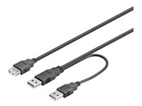 DELTACO USB2-16 - USB-kabel - USB till USB - 30 cm USB2-16