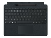 Microsoft Surface Pro Signature Keyboard - tangentbord - med pekplatta, accelerometer, Förvarings- och laddningsfack för Surface Slim Pen 2 - belgisk - svart - med Slim Pen 2 8X8-00006