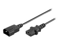 MicroConnect - förlängningskabel för ström - power IEC 60320 C13 till IEC 60320 C14 - 50 cm PE040605