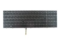 HP - ersättningstangentbord för bärbar dator - med pekpinne, ClickPad - internationell engelska Inmatningsenhet M17094-B31
