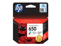 HP 650 - färg (cyan, magenta, gul) - original - Ink Advantage - bläckpatron CZ102AE