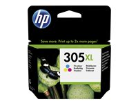 HP 305XL - Lång livslängd - färg (cyan, magenta, gul) - original - bläckpatron 3YM63AE#UUS