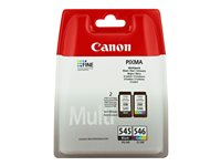 Canon PG-545 / CL-546 Multipack - 2-pack - svart, färg (cyan, magenta, gul) - original - bläckpatron 8287B006