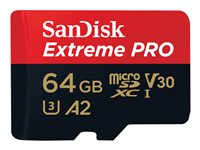 SanDisk Extreme Pro - flash-minneskort - 64 GB - mikroSDXC UHS-I SDSQXCU-064G-GN6MA