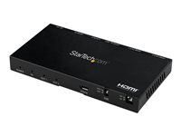 StarTech.com 2-ports HDMI-splitter (1x2) - 4K 60Hz UHD HDMI 2.0 Audio/Video-splitter med skalning och audioextraherare (3,5mm/SPDIF) - Dubbel HDMI-splitter (1-In 2-ut) - EDID-kopiering - TV/Projektor - video/audiosplitter - 2 portar ST122HD20S