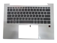 HP - ersättningstangentbord för bärbar dator - med ClickPad - ukrainska - med övre skydd N09058-BD1