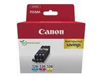 Canon CLI-526 C/M/Y Multi pack - 3-pack - gul, cyan, magenta - original - bläcktank 4541B018