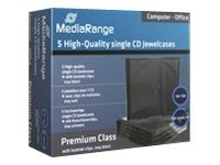 MediaRange Retail-Pack CD-Jewelcases single - fodral för arkiverings-CD BOX31