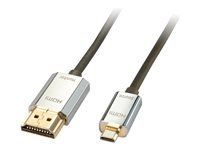 Lindy CROMO Slim High Speed HDMI to micro HDMI Cable with Ethernet - HDMI-kabel med Ethernet - 4.5 m 41679